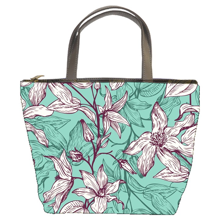 Vintage Floral Pattern Bucket Bag