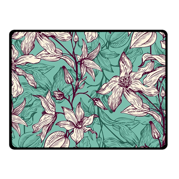 Vintage Floral Pattern Double Sided Fleece Blanket (Small) 