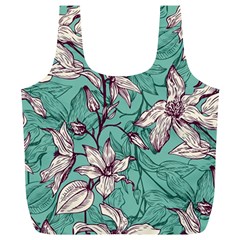 Vintage Floral Pattern Full Print Recycle Bag (xl) by Sobalvarro