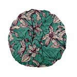 Vintage Floral Pattern Standard 15  Premium Flano Round Cushions Front