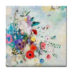 Floral Bouquet Tile Coaster by Sobalvarro