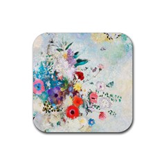 Floral Bouquet Rubber Coaster (square)  by Sobalvarro