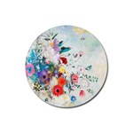 Floral Bouquet Rubber Coaster (Round)  Front