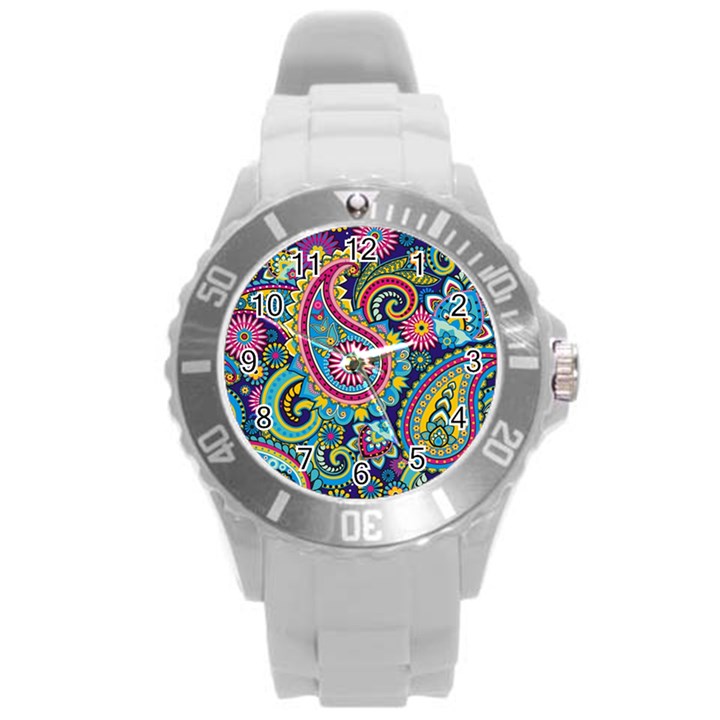 Ornament Round Plastic Sport Watch (L)