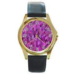 Usdivided Round Gold Metal Watch by designsbyamerianna