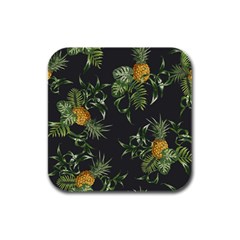 Pineapples Pattern Rubber Square Coaster (4 Pack)  by Sobalvarro