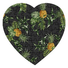 Pineapples Pattern Jigsaw Puzzle (heart) by Sobalvarro