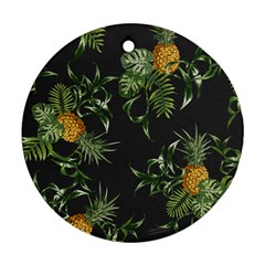 Pineapples Pattern Round Ornament (two Sides) by Sobalvarro