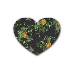 Pineapples Pattern Heart Coaster (4 Pack)  by Sobalvarro