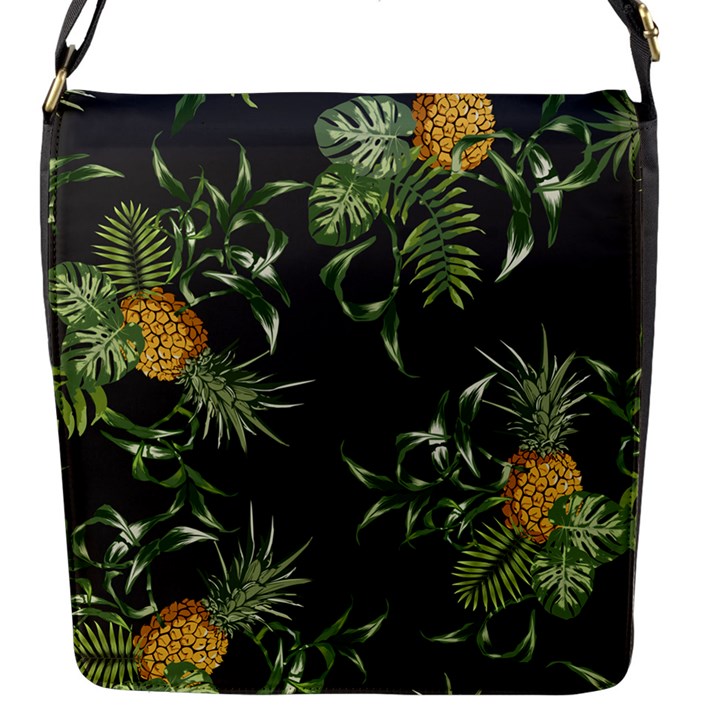 Pineapples pattern Flap Closure Messenger Bag (S)