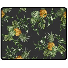 Pineapples Pattern Double Sided Fleece Blanket (medium)  by Sobalvarro