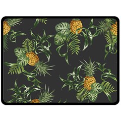 Pineapples Pattern Double Sided Fleece Blanket (large)  by Sobalvarro