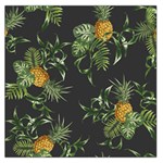 Pineapples pattern Large Satin Scarf (Square) Front