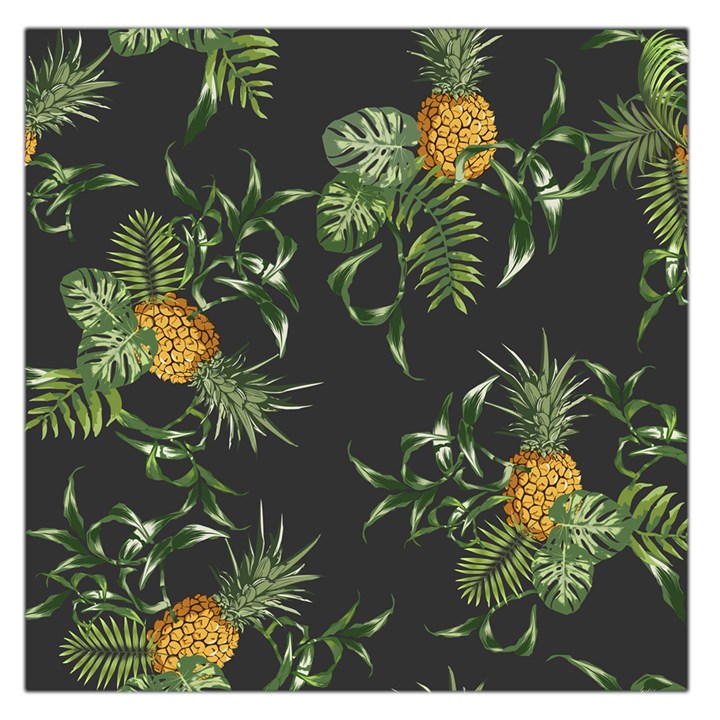 Pineapples pattern Large Satin Scarf (Square)