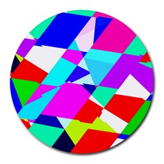 Patchwork Round Mousepads by designsbyamerianna