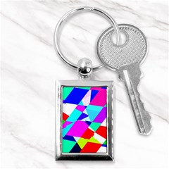 Patchwork Key Chain (rectangle) by designsbyamerianna