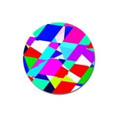 Patchwork Magnet 3  (round) by designsbyamerianna