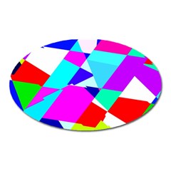 Patchwork Oval Magnet by designsbyamerianna