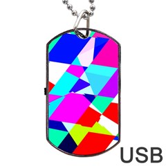 Patchwork Dog Tag Usb Flash (two Sides) by designsbyamerianna