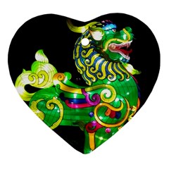 Green Ki Rin Ornament (heart) by Riverwoman