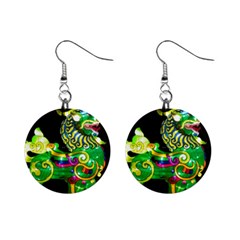 Green Ki Rin Mini Button Earrings