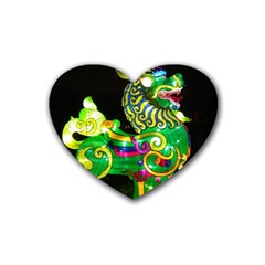 Green Ki Rin Heart Coaster (4 Pack) 