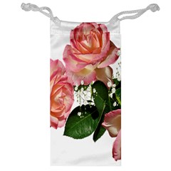 Roses Pink Leaves Flowers Perfume Jewelry Bag by Simbadda