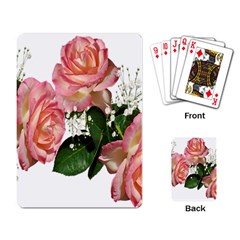 Roses Pink Leaves Flowers Perfume Playing Cards Single Design (rectangle) by Simbadda