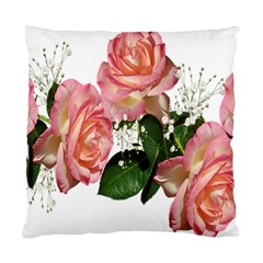 Roses Pink Leaves Flowers Perfume Standard Cushion Case (one Side) by Simbadda