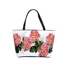 Roses Pink Leaves Flowers Perfume Classic Shoulder Handbag by Simbadda