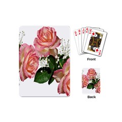 Roses Pink Leaves Flowers Perfume Playing Cards Single Design (mini) by Simbadda