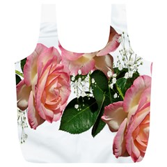 Roses Pink Leaves Flowers Perfume Full Print Recycle Bag (xl) by Simbadda