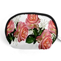 Roses Pink Leaves Flowers Perfume Accessory Pouch (medium) by Simbadda