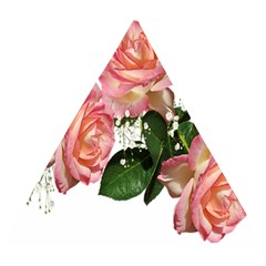 Roses Pink Leaves Flowers Perfume Wooden Puzzle Triangle by Simbadda