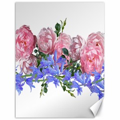 Flowers Roses Bluebells Arrangement Canvas 18  X 24  by Simbadda