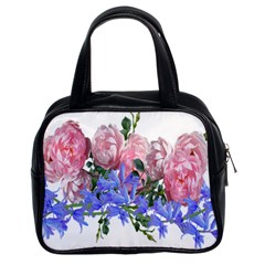 Flowers Roses Bluebells Arrangement Classic Handbag (two Sides)