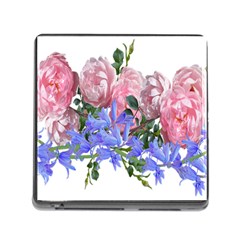 Flowers Roses Bluebells Arrangement Memory Card Reader (square 5 Slot) by Simbadda