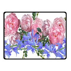 Flowers Roses Bluebells Arrangement Fleece Blanket (small) by Simbadda