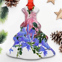 Flowers Roses Bluebells Arrangement Christmas Tree Ornament (two Sides) by Simbadda