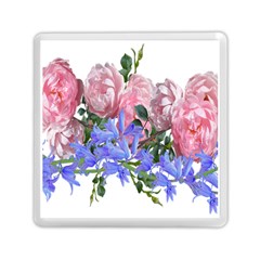 Flowers Roses Bluebells Arrangement Memory Card Reader (square) by Simbadda