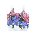 Flowers Roses Bluebells Arrangement Full Print Recycle Bag (S) Front