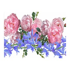 Flowers Roses Bluebells Arrangement Double Sided Flano Blanket (mini)  by Simbadda