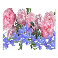 Flowers Roses Bluebells Arrangement Double Sided Flano Blanket (large)  by Simbadda