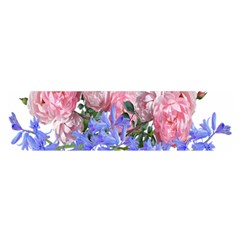 Flowers Roses Bluebells Arrangement Satin Scarf (oblong) by Simbadda