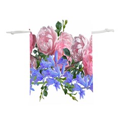 Flowers Roses Bluebells Arrangement Lightweight Drawstring Pouch (l)