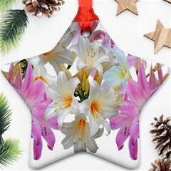 Lilies Belladonna Easter Lilies Ornament (star) by Simbadda