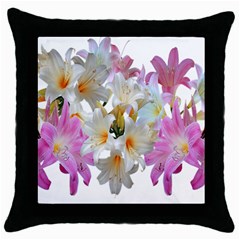 Lilies Belladonna Easter Lilies Throw Pillow Case (black) by Simbadda