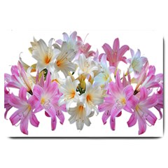 Lilies Belladonna Easter Lilies Large Doormat  by Simbadda