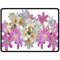 Lilies Belladonna Easter Lilies Fleece Blanket (large)  by Simbadda