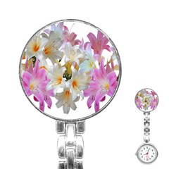 Lilies Belladonna Easter Lilies Stainless Steel Nurses Watch by Simbadda